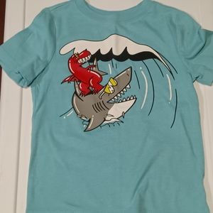 4T Old Navy Dino/Shark theme. Aqua blue